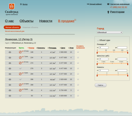 Skygrad site preview